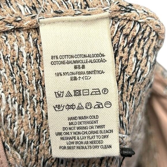 NWT Free People Tan Black White Cotton Blend Cozy Knit Ankle Pants Womens XS - Picture 6 of 6